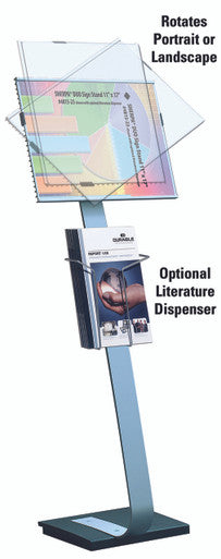 Durable INFOBASE Duo Tabloid Size Floor Stand | 11" x 17" Inches Inserts