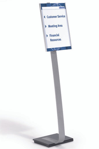 Durable INFOBASE Duo Tabloid Size Floor Stand | 11" x 17" Inches Inserts