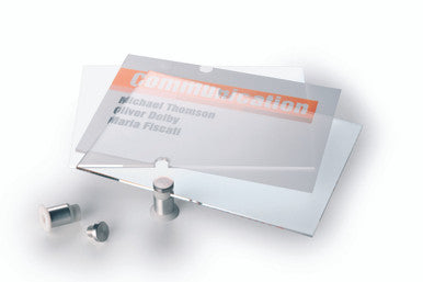 Durable CRYSTAL SIGN Door & Wall Information Sign | 4.125" x 4.125" Inches