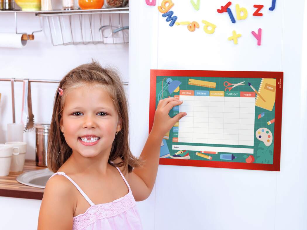 Durable DURAFRAME Self-Adhesive Sign Holder | Letter 8.5" x 11" | Red | 2 Pack