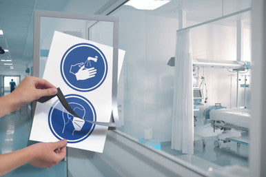 Durable DURAFRAME Sun Static-Cling Magentic Sign Holder | Letter 8.5" x 11" | Silver | 2 Pack