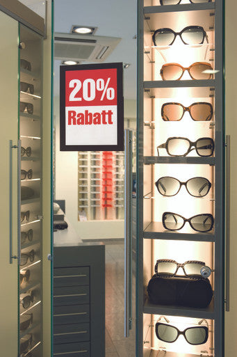 Durable DURAFRAME Self-Adhesive Sign Holder | Half-Letter 5.5" x 8.5" | Black | 2 Pack