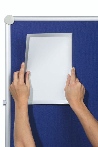 Durable DURAFRAME Grip for Textile Surfaces | Letter Size 8.5" x 11" | Silver