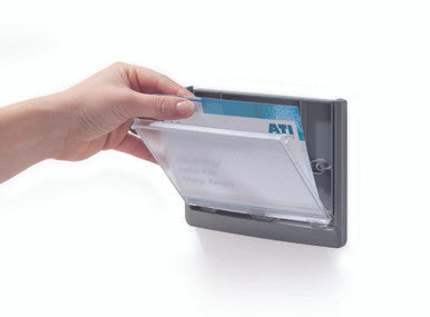 Durable Click Sign for Walls, Glass or Partitions - 5.875" x 4.125" - Graphite