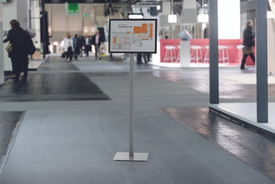 Durable Info Floor Stand with DURAFRAME Document Frames | Tabloid-Size 11" x 17"