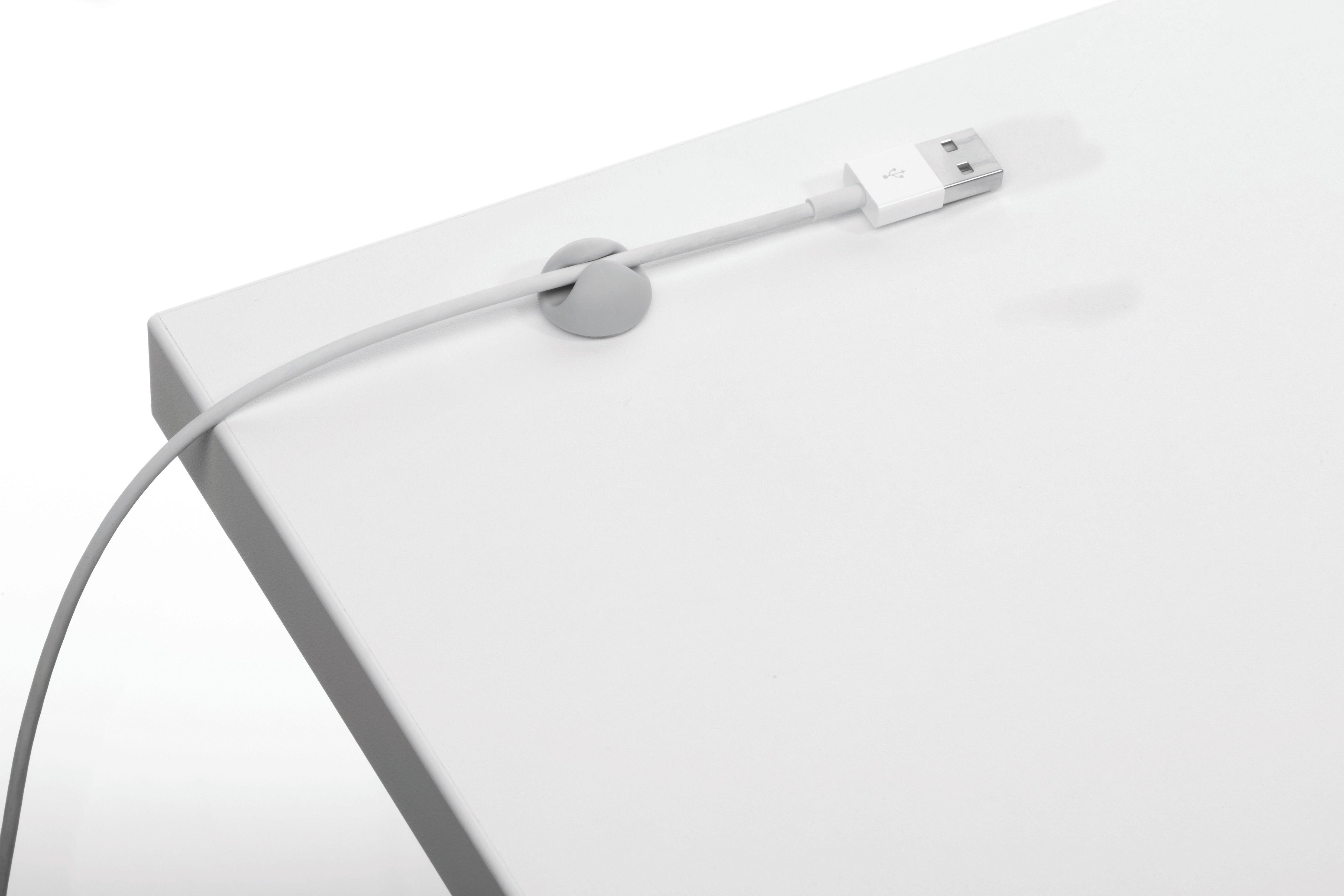 Durable CAVOLINE Cable Management Desk Tidy Clips | 7 Assorted | Gray