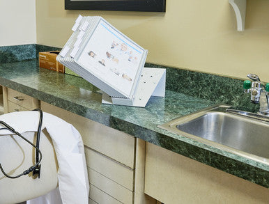 Durable VARIO Antimicrobial Desk Reference System | 10 Panels | Gray