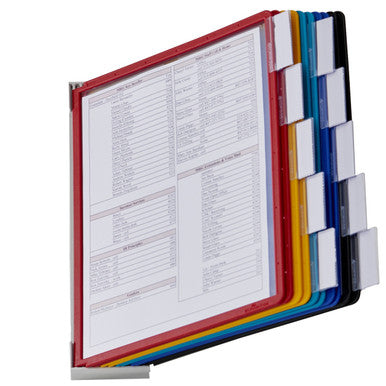 Durable VARIO Wall Extension Reference System | 10 Panels | Letter Size | Assorted Colors