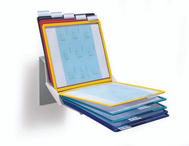 Durable VARIO Pro Rotating Desk and Wall Reference System | 10 Panels | Assorted Colors