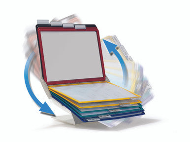 Durable VARIO Pro Rotating Desk and Wall Reference System | 10 Panels | Assorted Colors