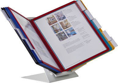 Durable VARIO Pro Rotating Desk and Wall Reference System | 10 Panels | Assorted Colors