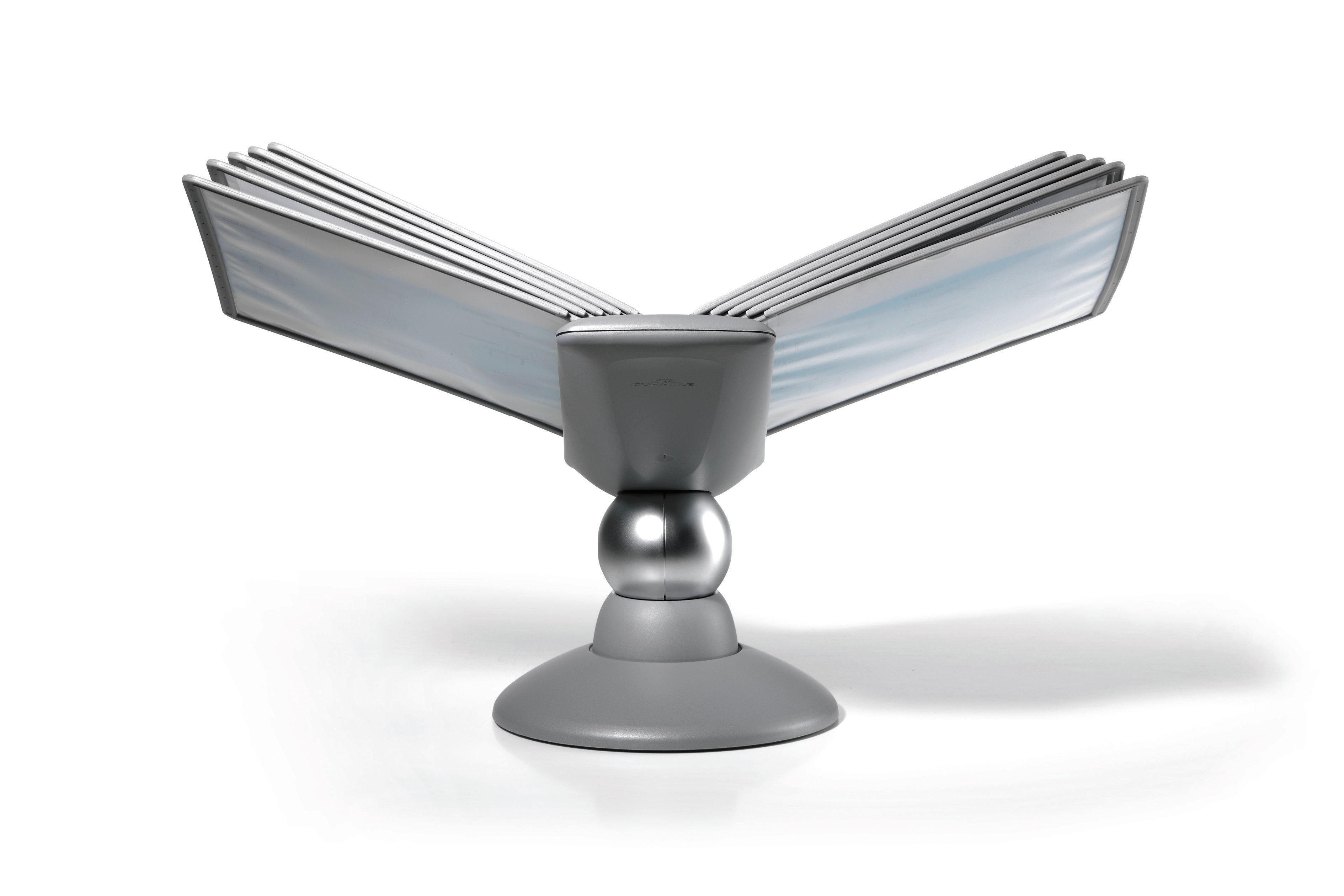 Durable SHERPA Motion Rotating Desktop Reference System | 10 Panels | Letter Size | Graphite