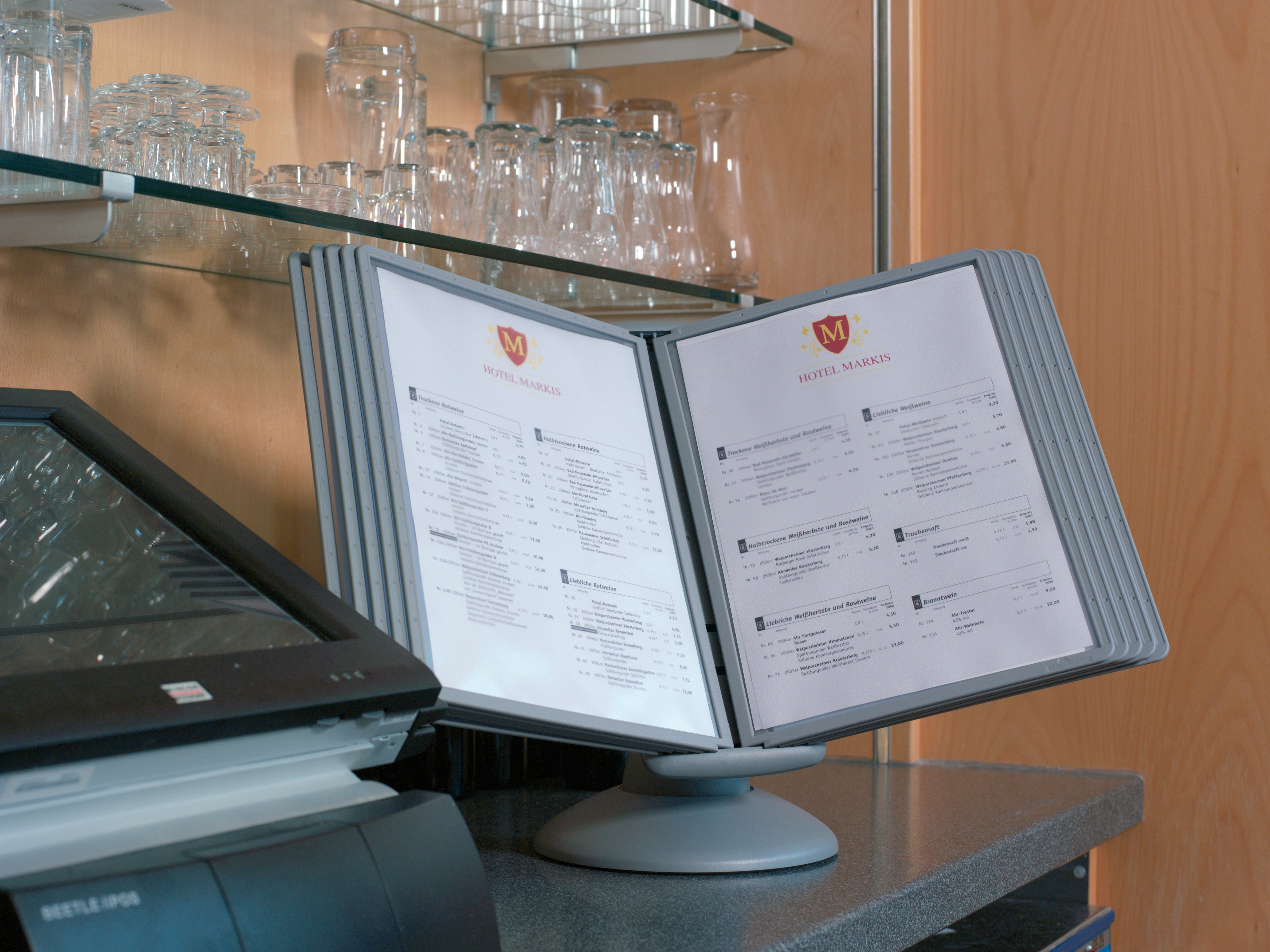 Durable SHERPA Motion Rotating Desktop Reference System | 10 Panels | Letter Size | Graphite