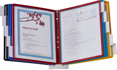 Durable SHERPA Wall Reference System | 10 Panels | Letter Size | Assorted Colors