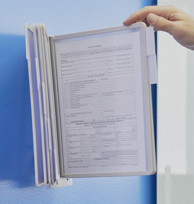 Durable SHERPA Wall Reference System | 10 Panels | Letter Size | Gray