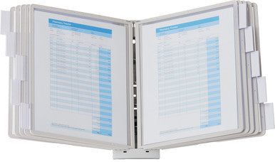 Durable SHERPA Wall Reference System | 10 Panels | Letter Size | Gray