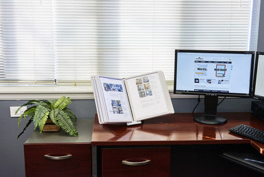 Durable SHERPA Desk Reference System | 10 Panels | Letter Size | Gray