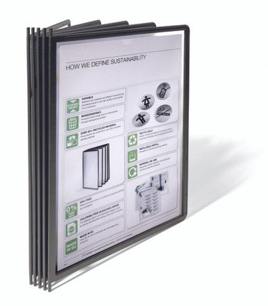 Durable INSTAVIEW Replacement Panels | Letter Size | Black | 5 Pack