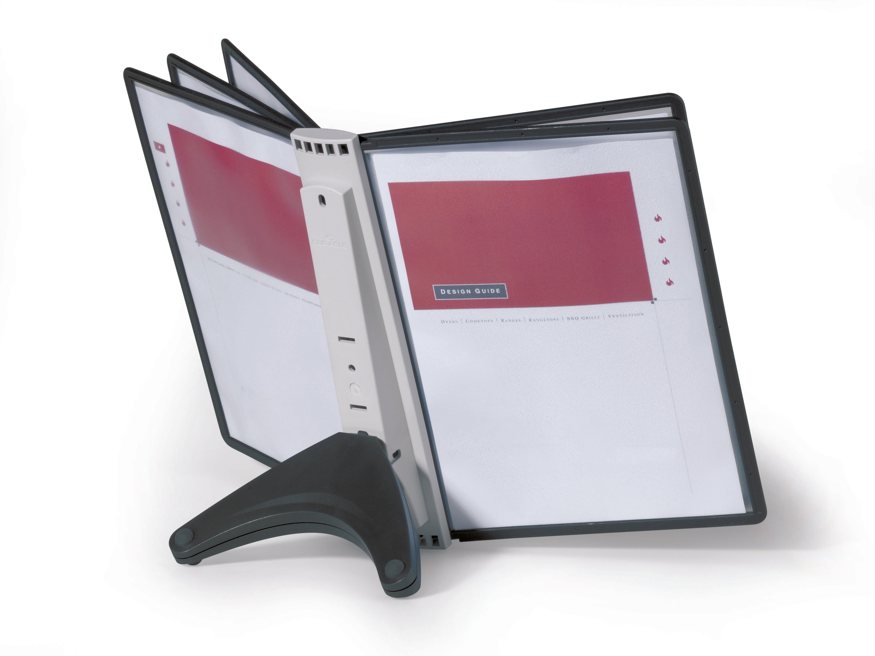 Durable SHERPA SOHO Desk Reference System | 5 Panel | Letter Size | Black