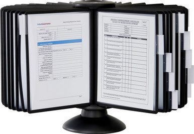 Durable SHERPA Carousel Reference System | 40 Panels | Black