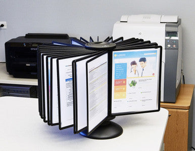 Durable SHERPA Carousel Reference System | 40 Panels | Black