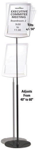 Durable SHERPA INFOBASE Floor Stand with Heavy Duty Base