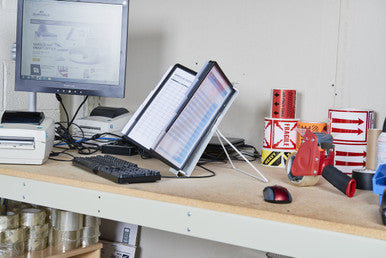 Durable INSTAVIEW Desk Reference System | 10 Panels | Letter Size | Black