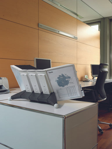 Durable SHERPA Extension Set for Desk Reference System | 10 Panels | Gray