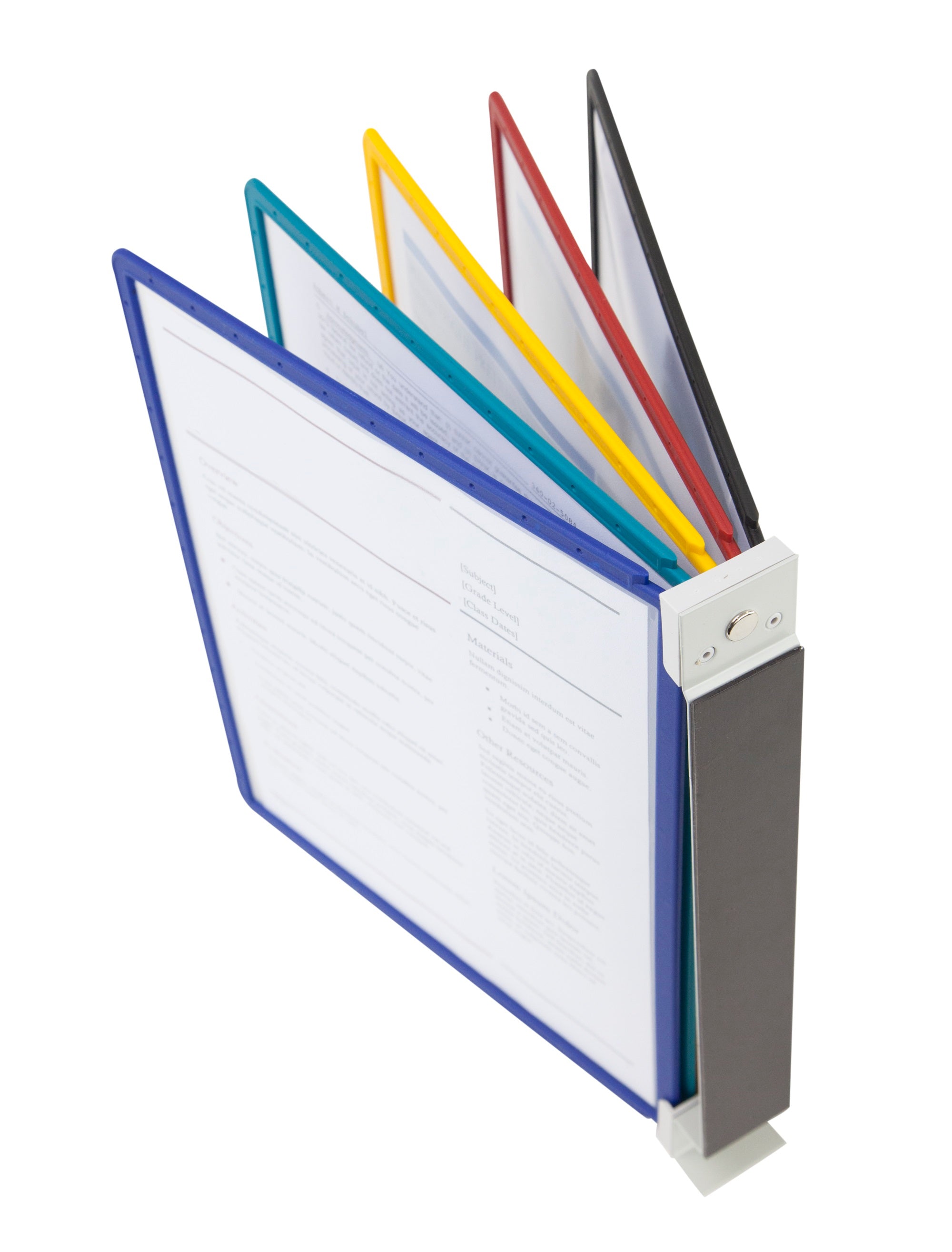 Durable VARIO Magnetic Wall Reference System | 5 Panels | Assorted Colors