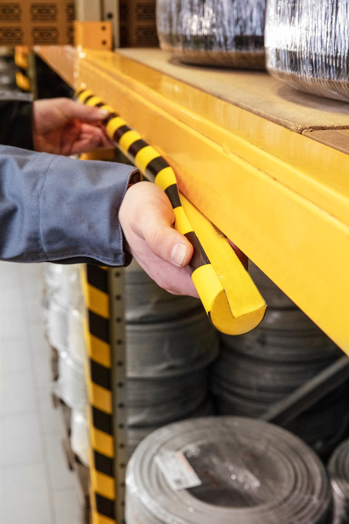 Durable Adhesive Warning Corner Impact Protection Profiles C25R | 1 Meter | Pack of 5