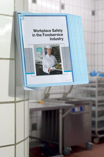 Durable SHERPA Style Antimicrobial Wall Reference System | 10 Panels | Light Blue