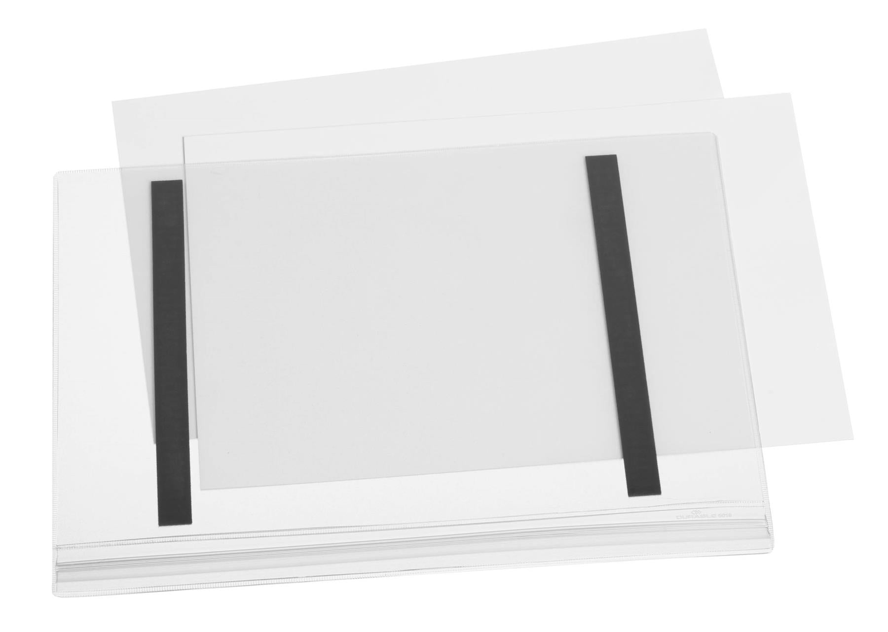 Durable Water Resistant UV Anti-Reflective Magnetic Pockets | 5 Pack | Letter Size Clear