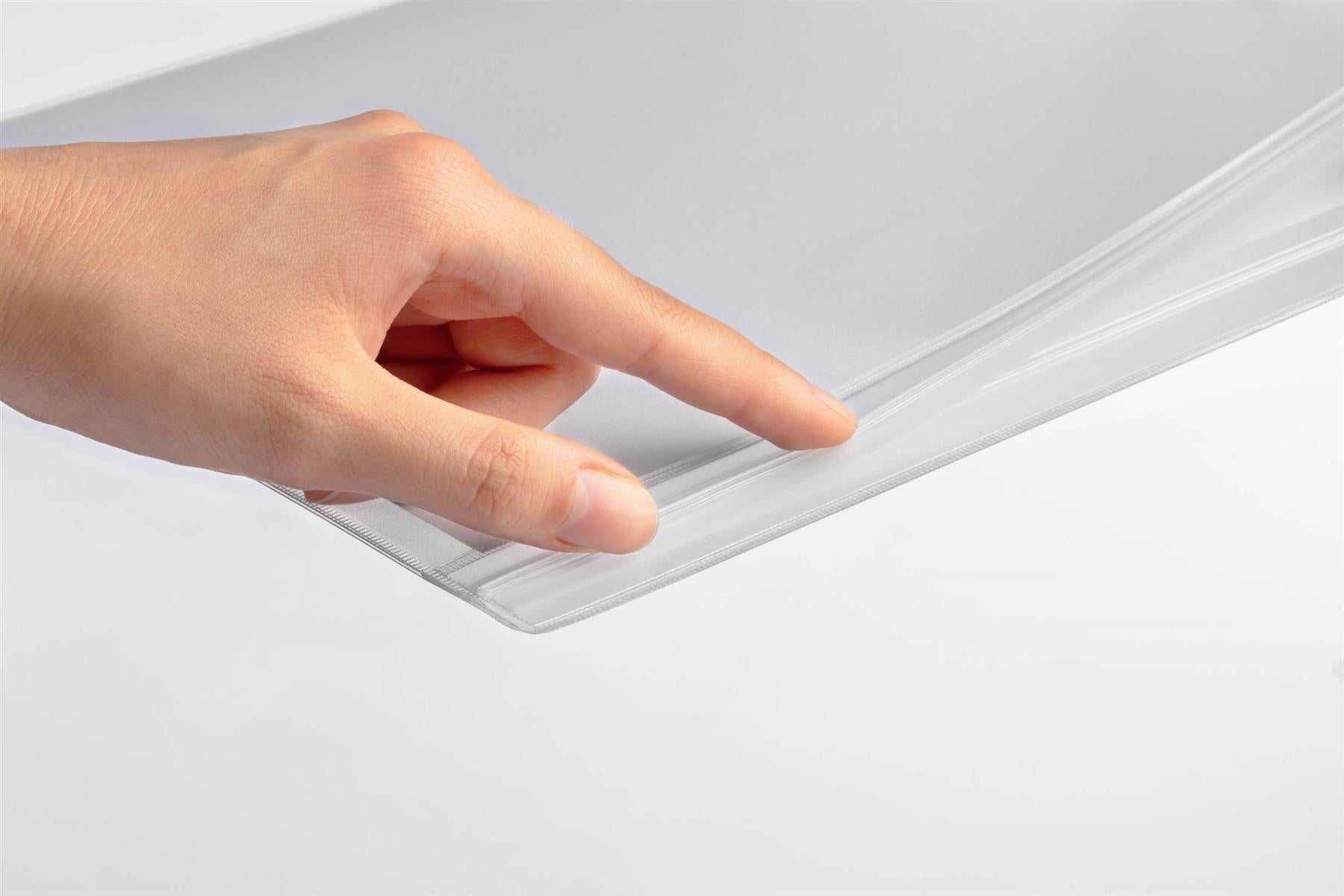 Durable Water Resistant UV Anti-Reflective Adhesive Pockets | 5 Pack | Letter Size Clear