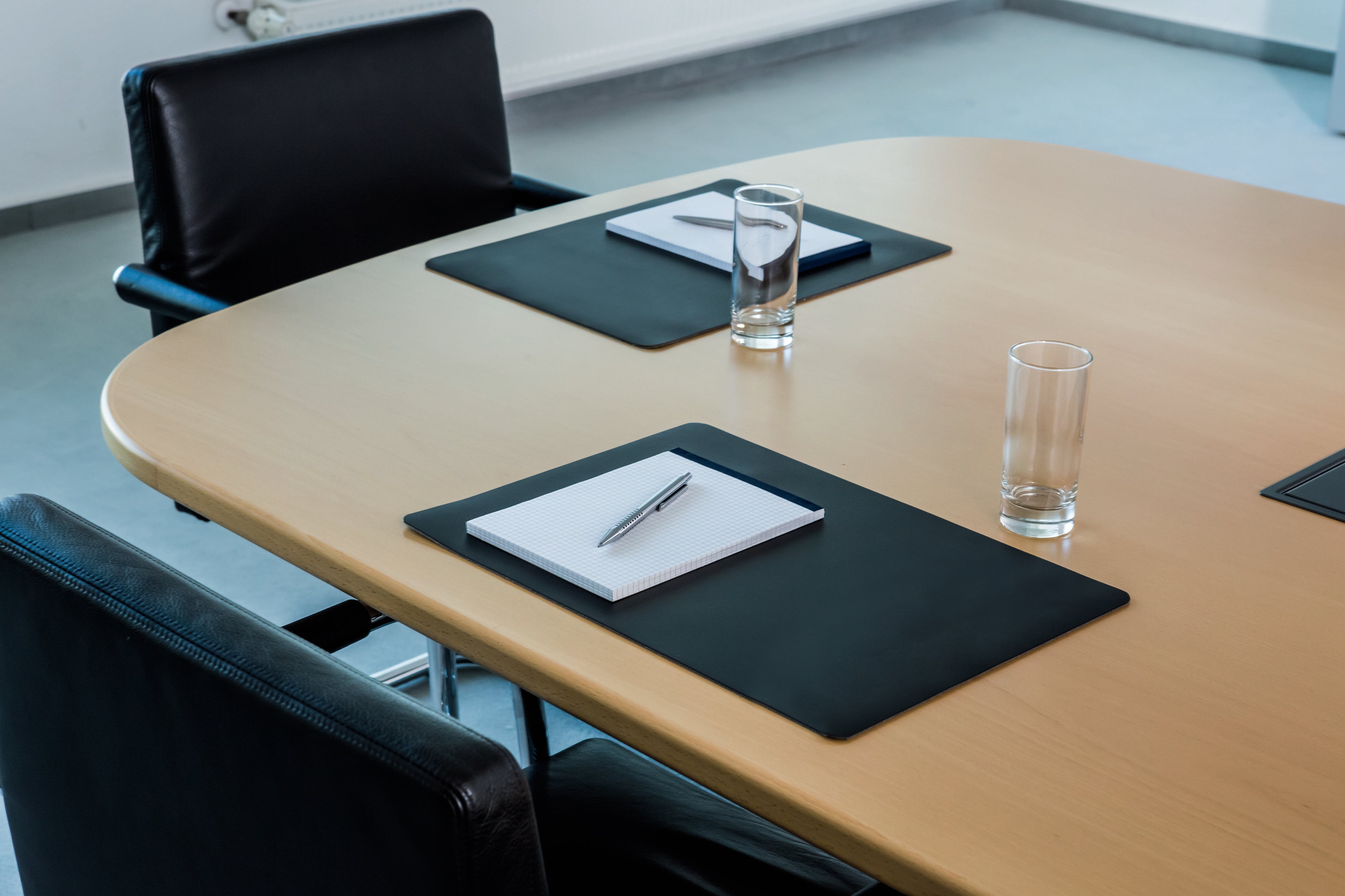 Durable Smooth Non-Slip Desk Mat Laptop PC Keyboard Mouse Pad | 26" x 20" Inches | Black | Pack of 5