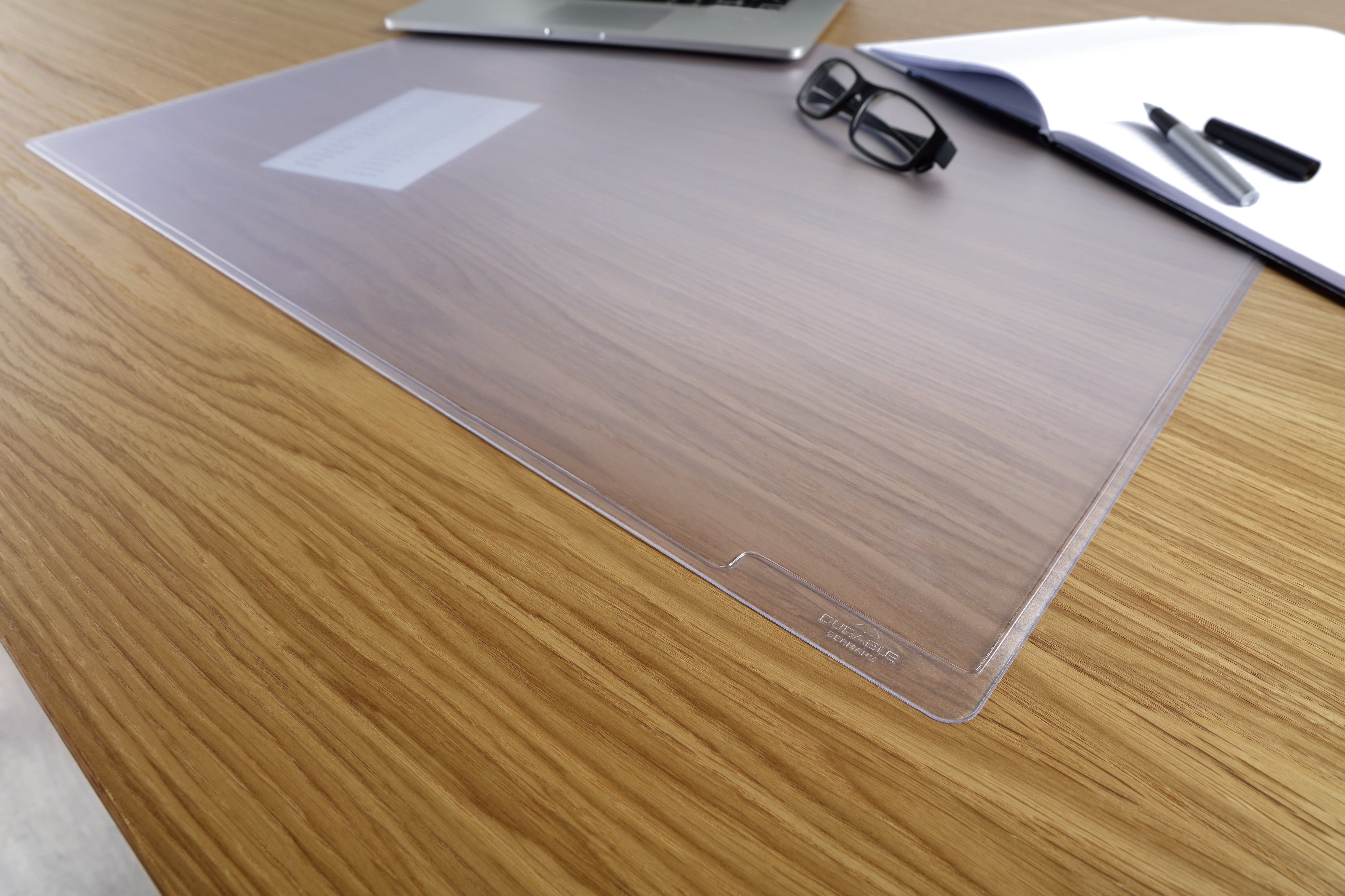 Durable DURAGLAS Clear Waterproof Non-Slip Desk Pad Protector Mat | 20" x 15" Inches | Pack of 5