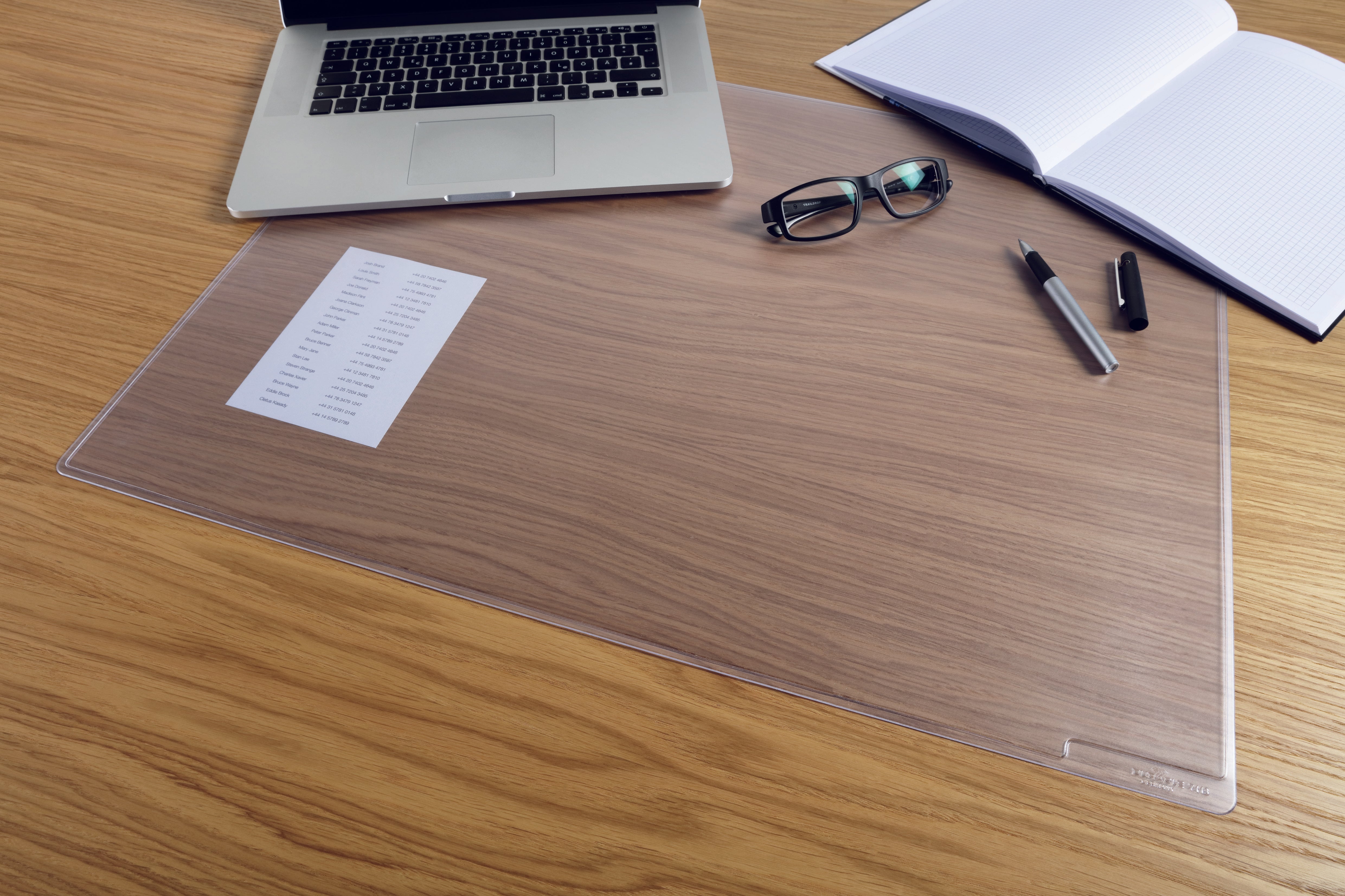 Durable DURAGLAS Clear Waterproof Non-Slip Desk Pad Protector Mat | 26" x 19" Inches | Pack of 5