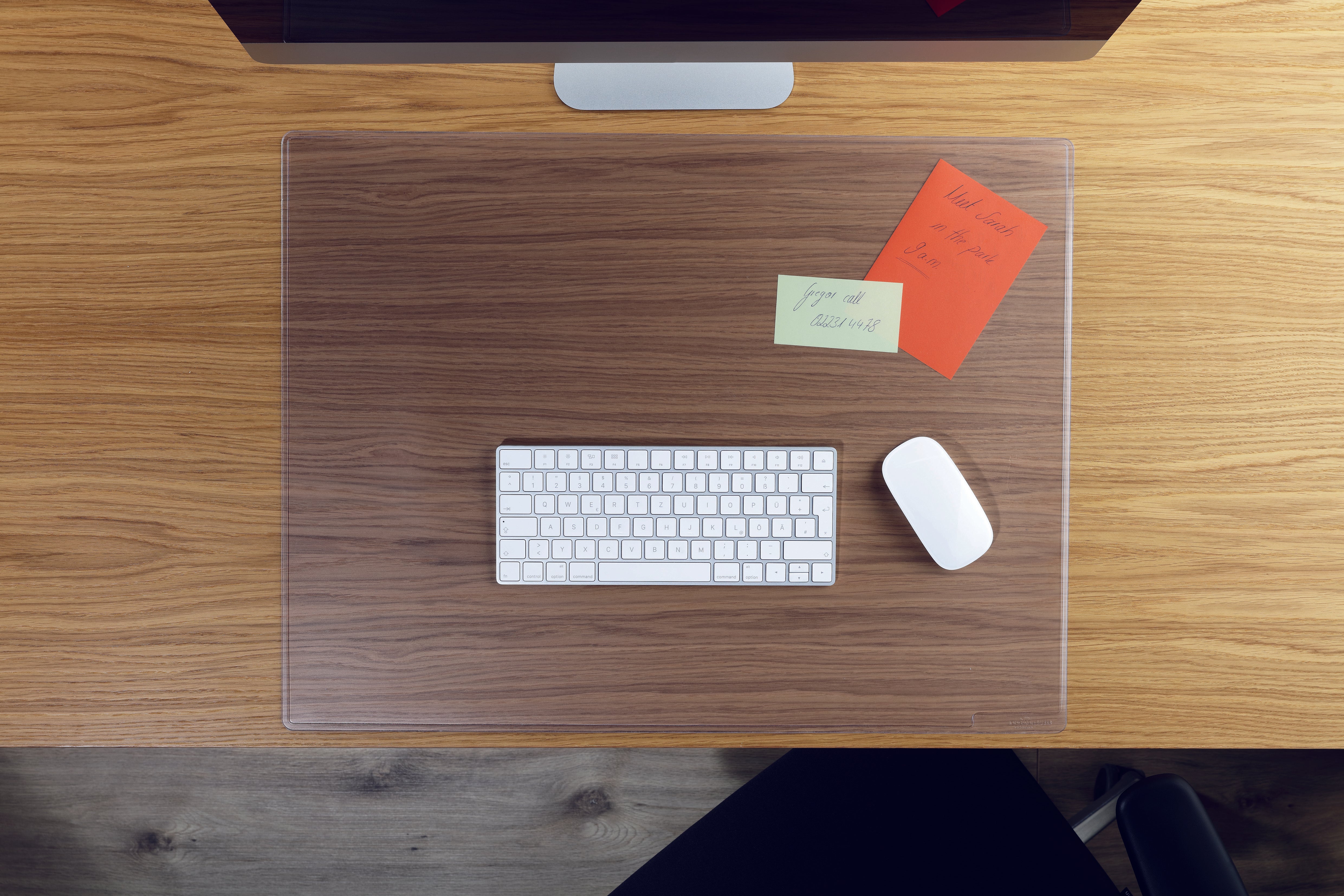 Durable DURAGLAS Clear Waterproof Non-Slip Desk Pad Protector Mat | 26" x 19" Inches | Pack of 5