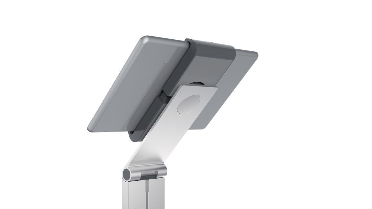 Durable Aluminum Tablet Holder iPad Floor Exhibition Stand | Rotates & Locks