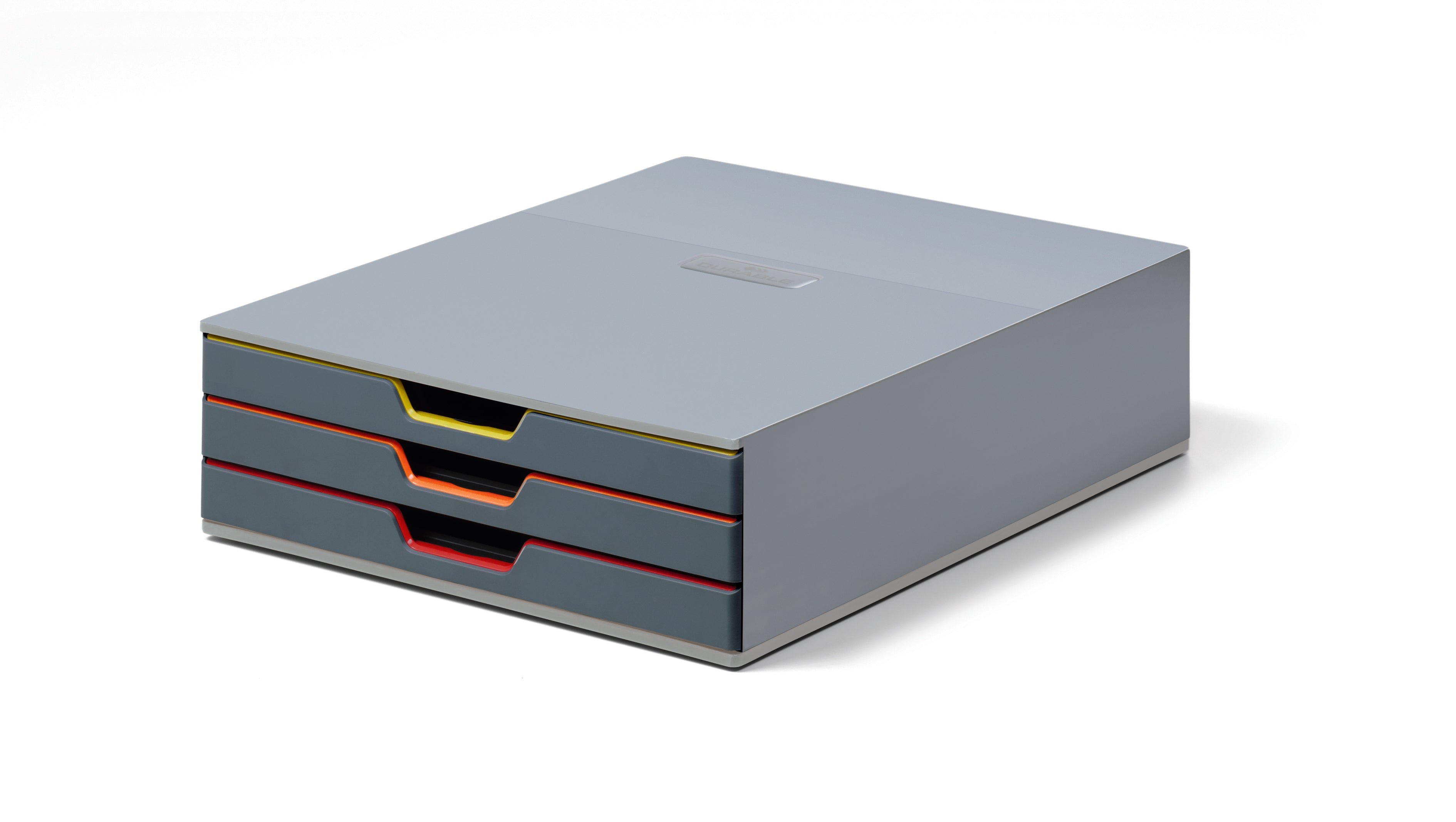 Durable VARICOLOR Desktop Organizer 3 Drawer Color Coded Modular Storage | Letter Size