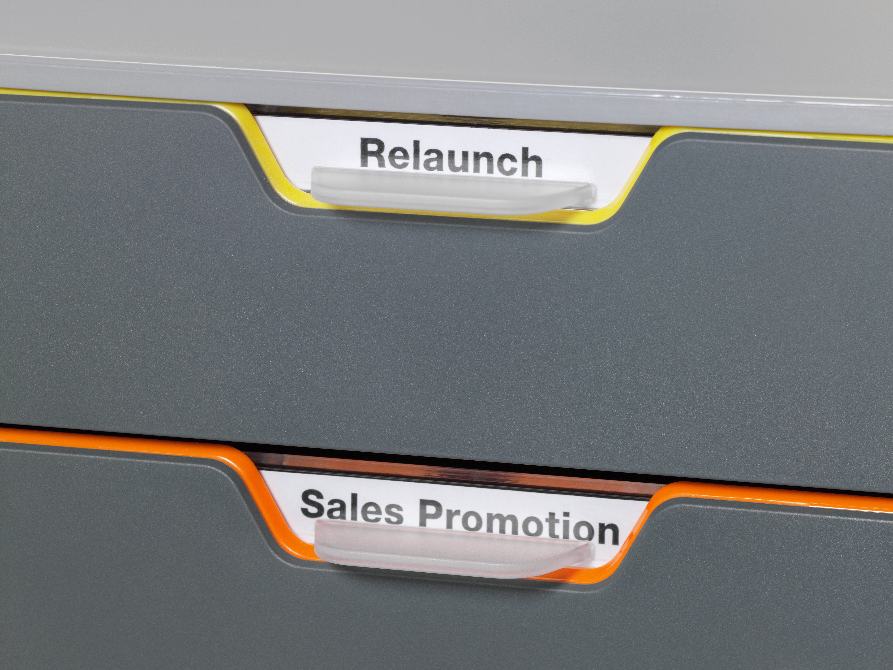 Durable VARICOLOR SAFE Gray 4 Top Drawer Lockable GDPR Color Coded Desktop Storage | Letter Size