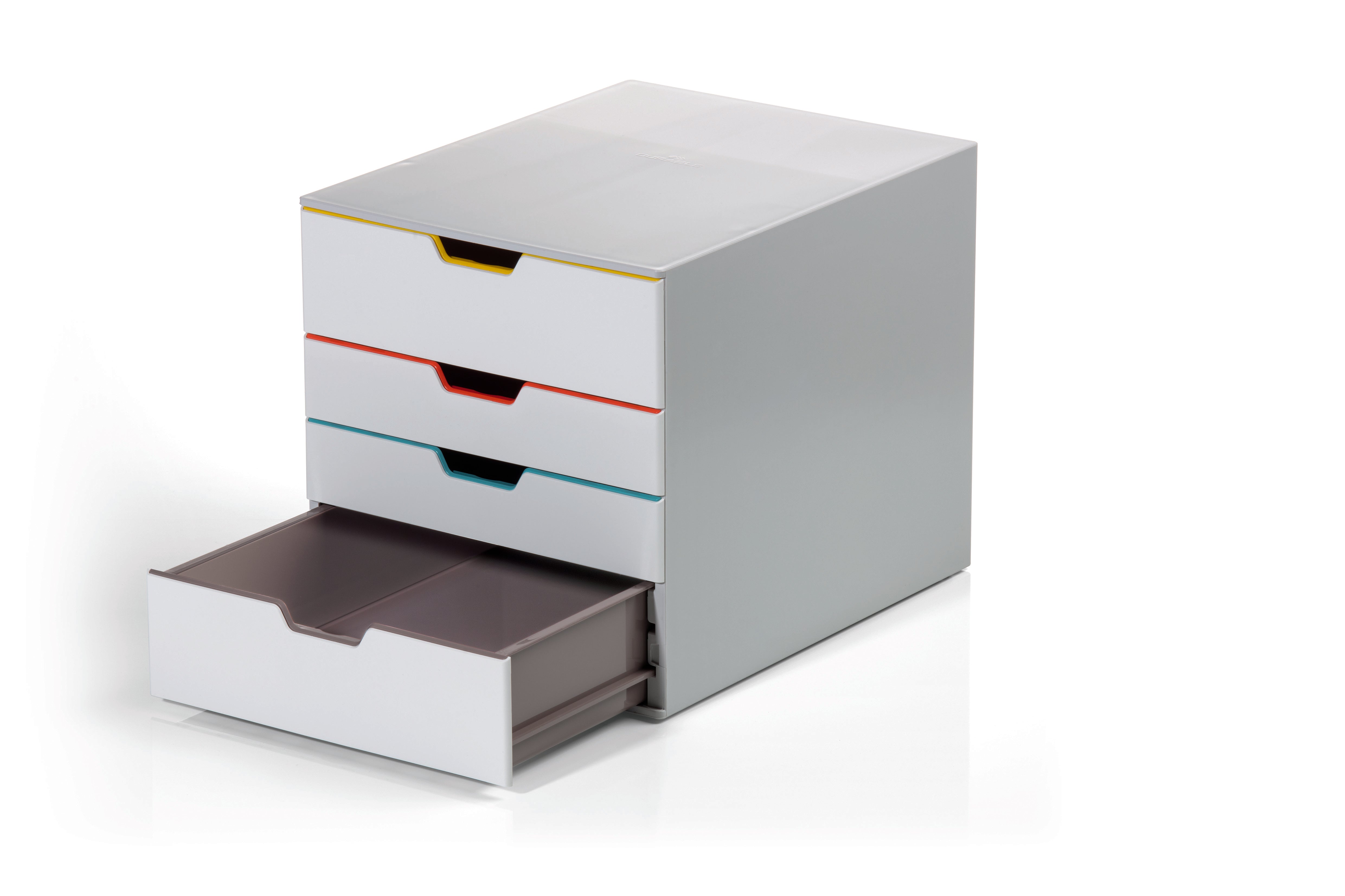 Durable VARICOLOR MIX Desktop Organizer 4 Drawer Color Coded Storage | Letter Size