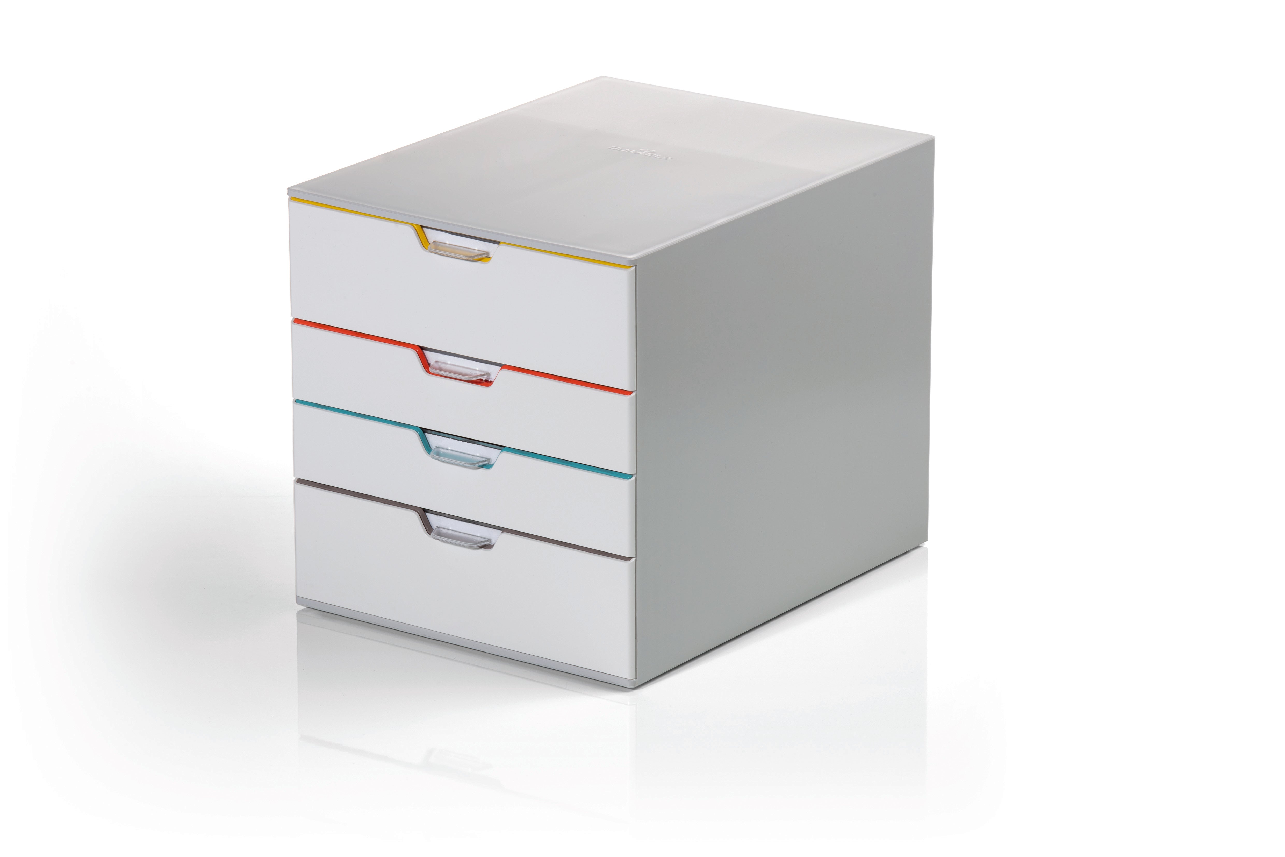 Durable VARICOLOR MIX Desktop Organizer 4 Drawer Color Coded Storage | Letter Size