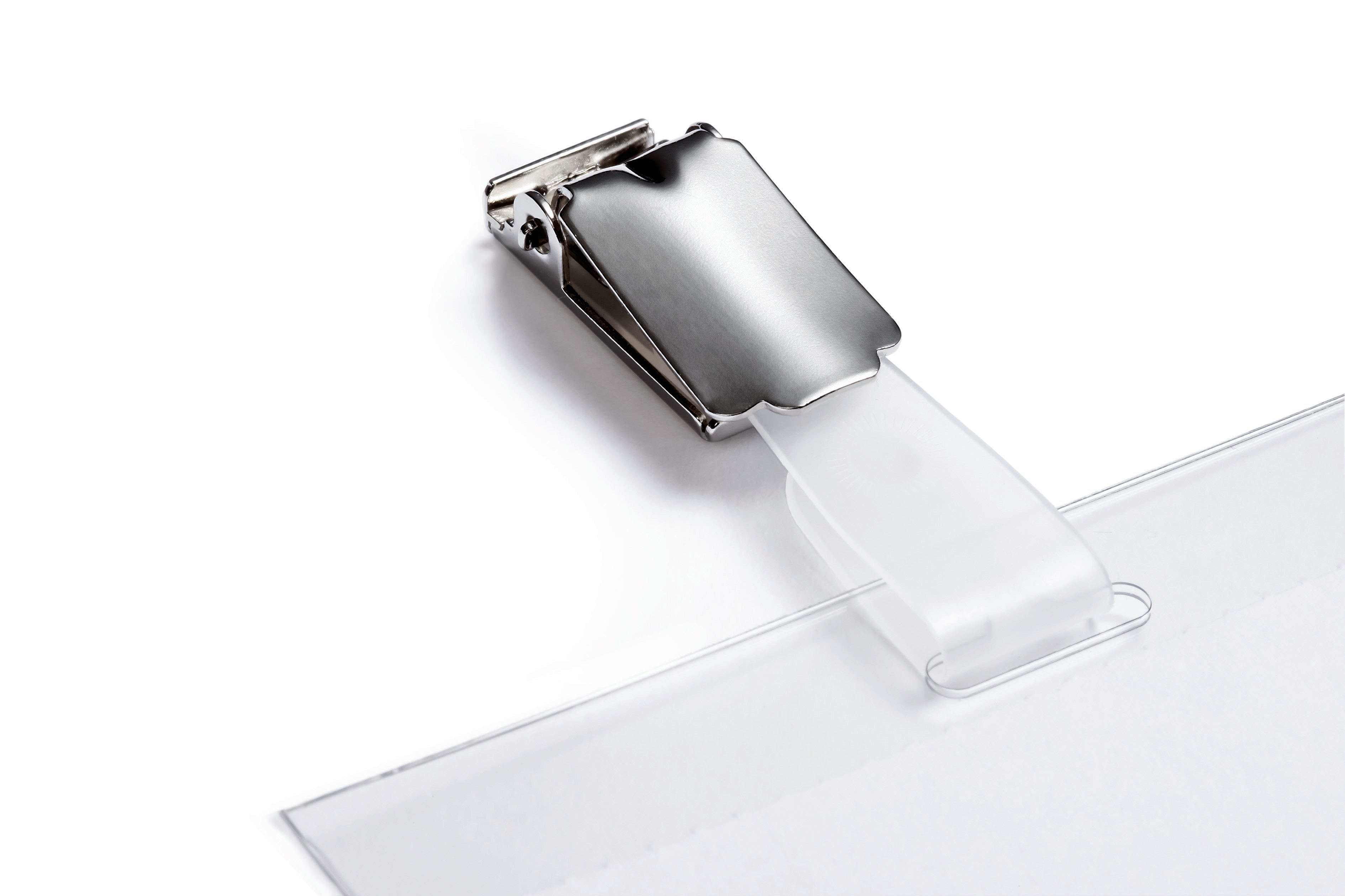 Durable Enclosed Card Security Pass ID Badge Holders with Clip | 25 Pack | Clear