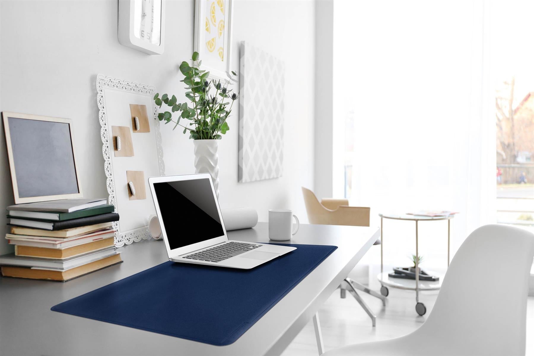 Durable Smooth Non-Slip Desk Mat Laptop PC Keyboard Mouse Pad | 26" x 19" Inches | Blue | Pack of 5