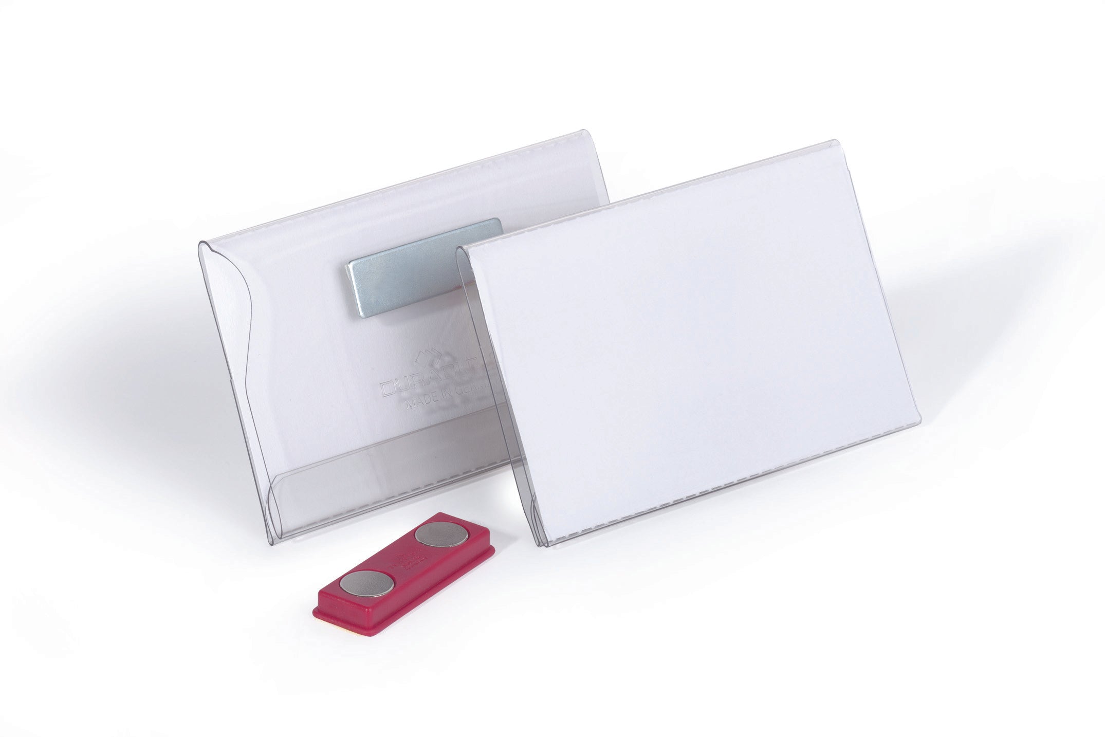 Durable Conference Magnet Name Tag Badge Holders & Inserts | 25 Pack | 2.13 x 3.54"