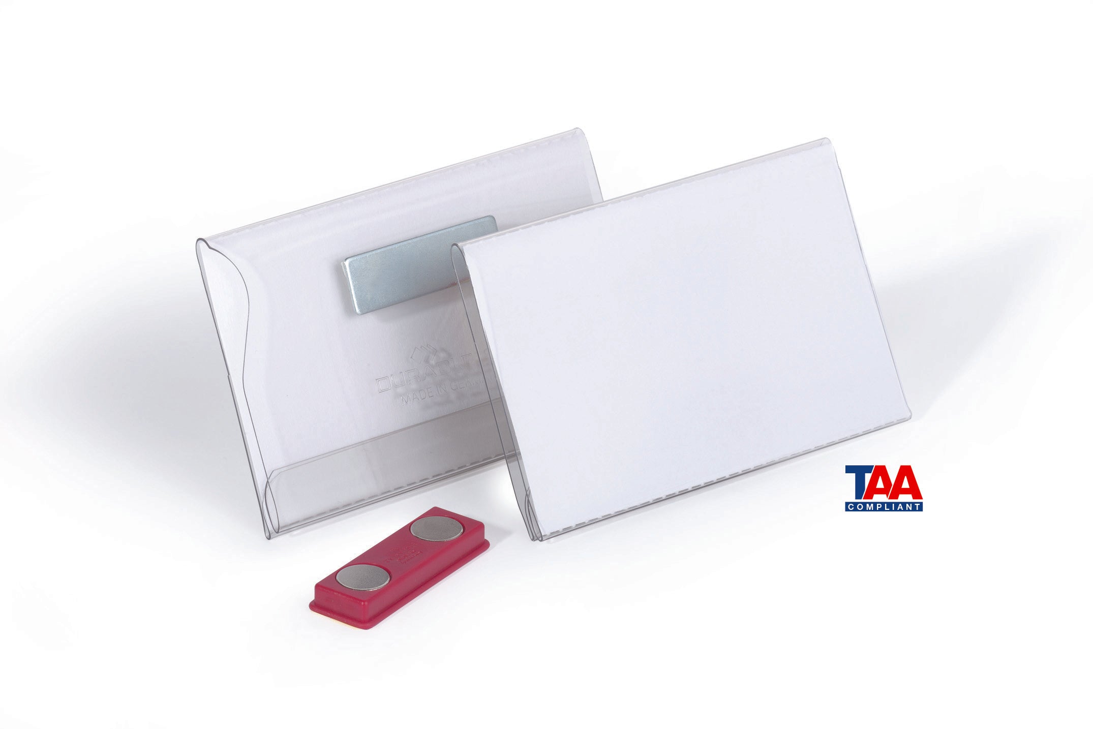 Durable Conference Magnet Name Tag Badge Holders & Inserts | 25 Pack | 2.13 x 3.54"