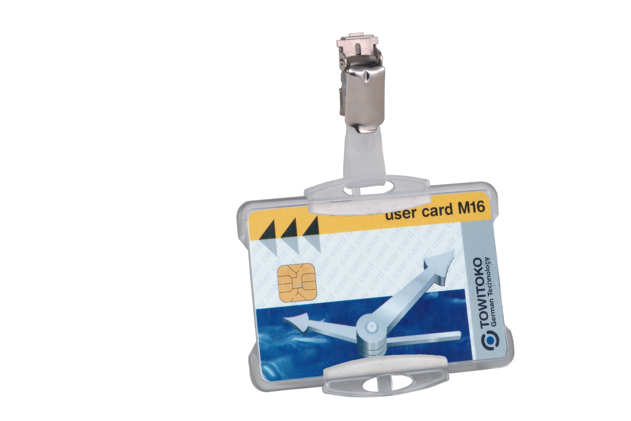 Durable Security Pass Plastic ID Badge Card Holders with Clip | 25 Pack | Clear