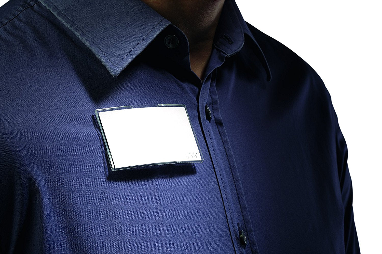 Durable CLICK FOLD Convex Clip & Pin Name Tag Badge Holder | 25 Pack | 2.25" x 3.5" Inches