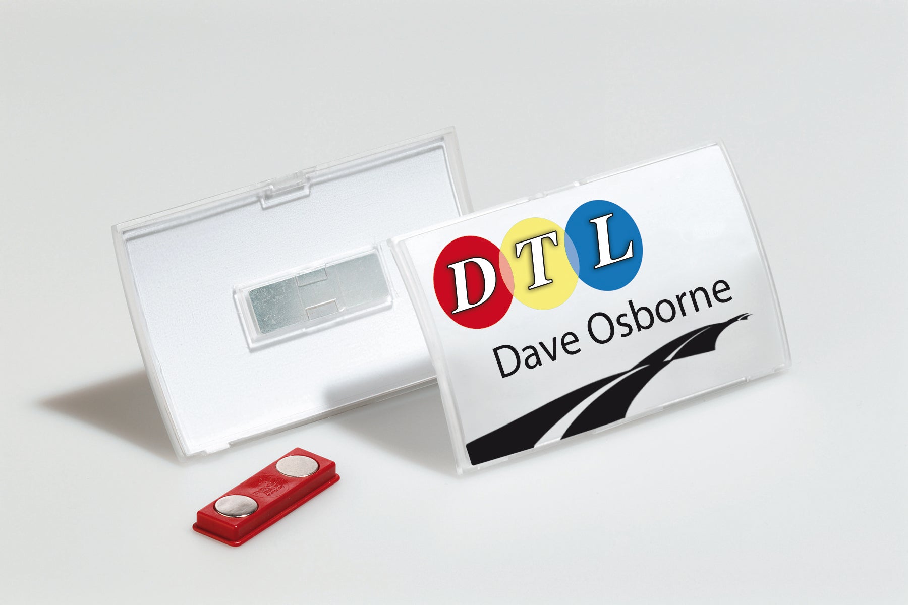 Durable CLICK FOLD Magnet Name Tag Badge Holders & Inserts | 10 Pack | 2.25" x 3.5" Inches