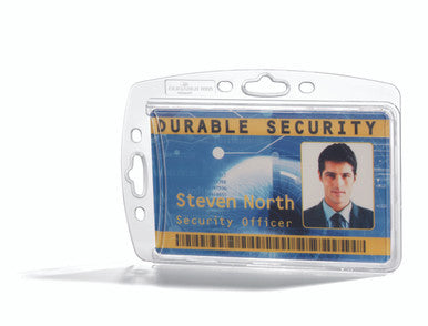 Durable Single Shell-Style ID Card Holder with Lanyard | 10 Box